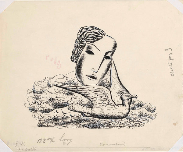 leo-gestel-1935-womans-head-with-bird-sketch-art-print-fine-art-reproduction-wall-art-id-a5e6u1ped