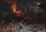 阿爾伯特比爾施塔特 1868 年午夜登上維蘇威火山藝術印刷品美術複製品牆藝術 id-a5hqb5ens