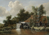 meindert-hobbema-1664-a-watermill-art-ebipụta-fine-art-mmeputa-wall-art-id-a5jeivlz0