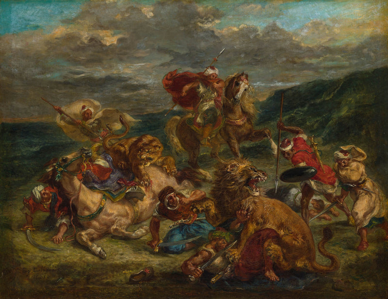 eugene-delacroix-1861-lion-hunt-art-print-fine-art-reproduction-wall-art-id-a5jpc55cm