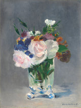 愛德華·馬奈-1882-水晶花瓶中的花朵藝術印刷精美藝術複製品牆藝術 id-a5jta2uk5