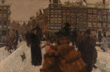 乔治·亨德里克·布赖特纳（George-hendrik-breitner）1896年，在阿姆斯特丹的paleisstraat桥上的单桥艺术印刷精美的艺术复制品墙壁艺术ID a5jylpa8d
