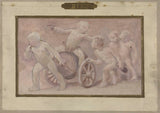 阿尔伯特·奥布莱特 1889 年市政厅饮料艺术印刷品美术复制墙艺术草图
