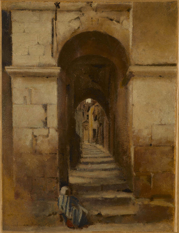 jean-jacques-henner-1859-alley-in-rome-art-print-fine-art-reproduction-wall-art