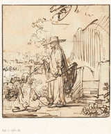 rembrandt-van-rijn-1643-Christus-as-'n-tuinier-verskyn-by-marie-magdalena-kunsdruk-fynkuns-reproduksie-muurkuns-id-a5mqdafdm