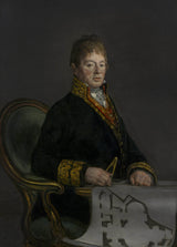 弗朗西斯科·德·戈雅1819年唐·胡安·安东尼奥·库尔沃的肖像艺术打印精细艺术复制墙艺术ID A5MR29GF4