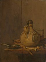 jan-jansz-treck-1647-静物与石器壶和管道艺术印刷精美艺术复制墙艺术 id-a5n9ttjj5