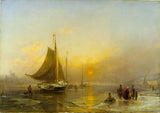 約翰·克里斯蒂安·伯格-1850-斯德哥爾摩-冬季藝術印刷品-美術複製品-牆藝術-id-a5o1zt5yp