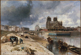 johan-barthold-jongkind-1852-nwanyị-anyị-maka-quai-de-la-tournelle-art-ebipụta-fine-art-mmeputa-wall-art