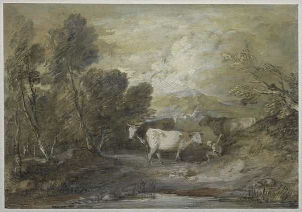 thomas-gainsborough-1780-a-herdsman-with-three-cows-by-an-upland-pool-art-print-fine-art-reproduction-wall-art-id-a5pky9x8j