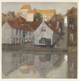 乔治-亨德里克-布赖特纳-1911年贫民窟在根特艺术印刷精美的艺术再现墙艺术ID-a5q3rdkkp