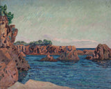Armand-Guillaumin-1895-Rocks-at-agay-藝術印刷品美術複製品牆壁藝術