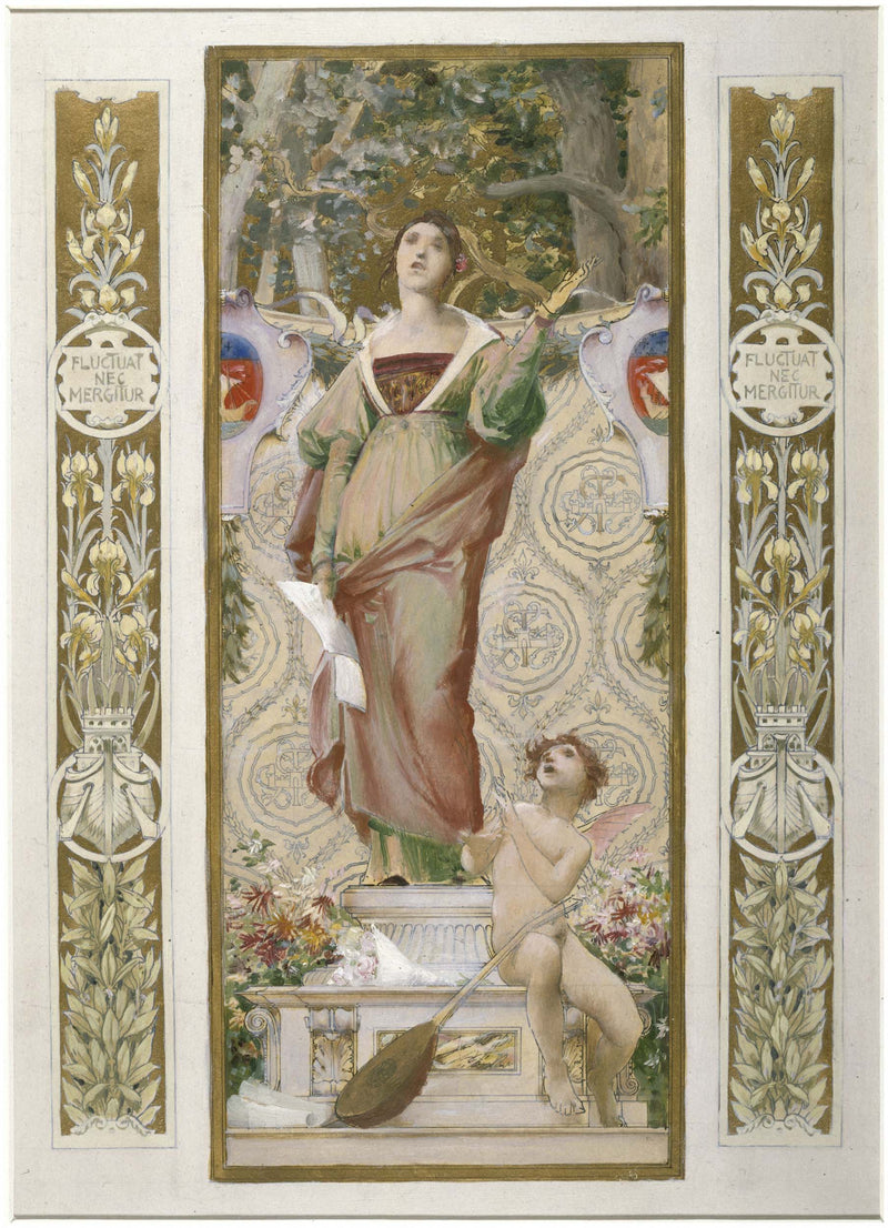 luc-olivier-merson-1888-sketch-for-the-staircase-of-the-feasts-of-the-city-hall-of-paris-the-song-art-print-fine-art-reproduction-wall-art