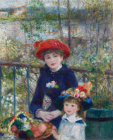 pierre-auguste-1881-Renoir-două surori-on-the-art-terasa-print-fin-art-reproducere-wall-art-id-a5szfo7ao