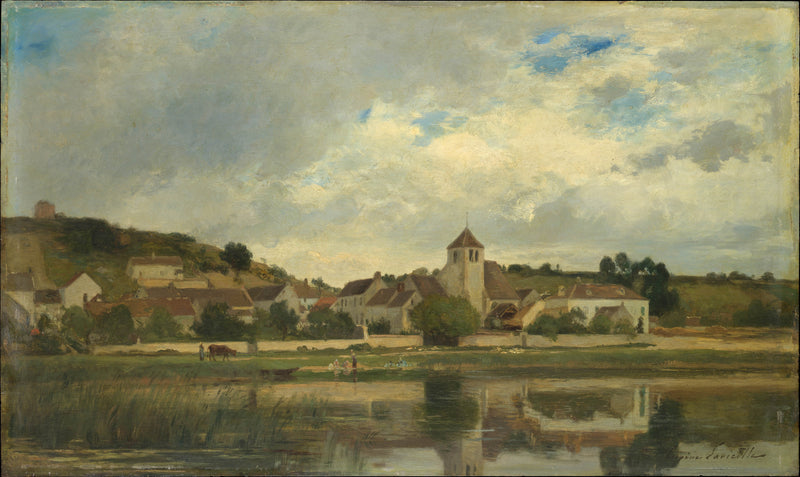 eugene-lavieille-the-village-of-la-celle-sous-moret-art-print-fine-art-reproduction-wall-art-id-a5tuiyl8z