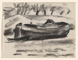 leo-gestel-1891-schets-dagboek-met-een-schip-met-een-man-aan-boord-kunstprint-kunst-reproductie-muurkunst-id-a5udl72s9