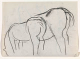 leo-gestel-1891-skissblad-studier-av-hästar-konsttryck-finkonst-reproduktion-väggkonst-id-a5vhfcxev