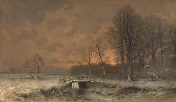 louis-apol-1880-winter-scene-with-the-sun-setting-behind-trees-art-print-fine-art-reproduction-wall-art-id-a5vs00jzp