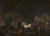 philips-wouwerman-1670-the-departure-from-the-stable-art-print-fine-art-reproduction-wall-art-id-a5vv7m30b