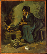 ვინსენტ-ვან-გოგი-1885-გლეხი-ქალი-მზარეული-ბუხარით-ხელოვნება-ბეჭდვა-fine-art-reproduction-wall-art-id-a5xu74w2o