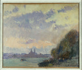 阿爾伯特查爾斯勒堡 1900 年塞納河和舊特羅卡德羅藝術印刷品美術複製品牆藝術
