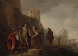 尼古拉斯-克努弗-1630-亚历山大大帝的特使投资了园丁艺术印刷品美术复制品墙艺术 ID-a5yd9tm2v