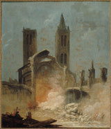 休伯特·羅伯特-1800-1800 年聖讓恩格雷夫的拆除-藝術印刷品美術複製品牆藝術