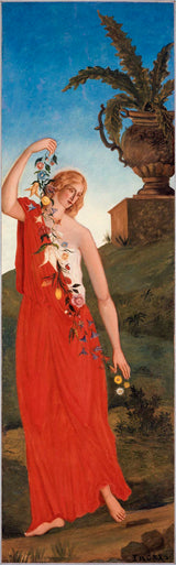 Пол Сезан-1860-та-четири-сезони-пролет-уметност-печатење-фина-уметност-репродукција-ѕидна уметност