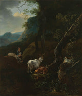 adam-pijnacker-1649-en-herdinna-med-djur-i-ett-berglandskap-konst-tryck-fin-konst-reproduktion-väggkonst-id-a6353i8bu