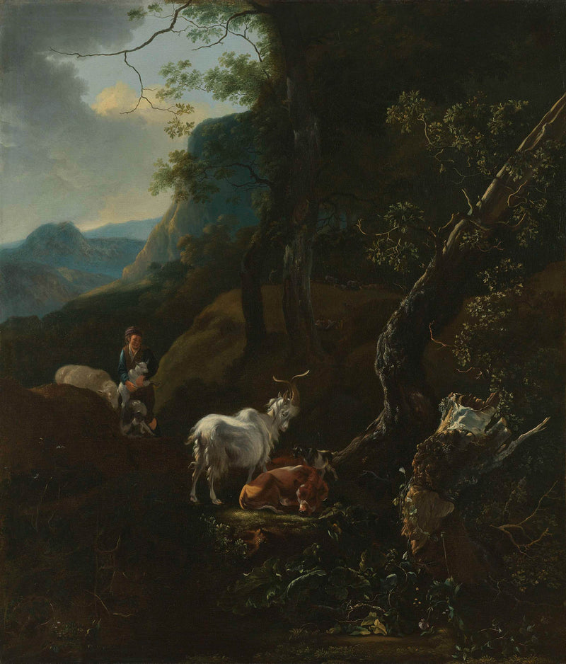 adam-pijnacker-1649-a-sherpherdess-with-animals-in-a-mountainous-landscape-art-print-fine-art-reproduction-wall-art-id-a6353i8bu