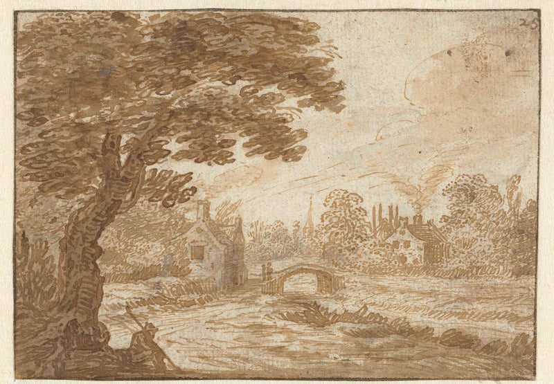 unknown-1606-landscape-with-houses-and-a-bridge-art-print-fine-art-reproduction-wall-art-id-a64sro3r8
