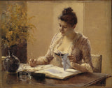 阿爾伯特-埃德爾費爾特-1887-女士寫信-藝術-印刷-精美藝術-複製品-牆藝術-id-a64xoaad6
