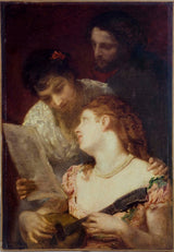 玛丽·卡萨特1874-音乐音乐方艺术印刷精美的艺术复制品墙壁艺术