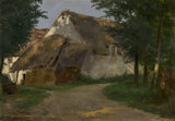 rosa-bonheur-1880-gården-vid-entrén-till-träkonsttryck-finkonst-reproduktion-väggkonst-id-a65e9cw34