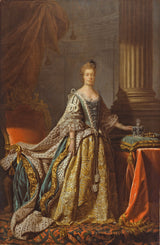 艾倫·拉姆齊-1766-女王夏洛特-藝術印刷-精美藝術-複製品-牆藝術-id-a65fxpt4o