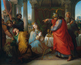 anton-petter-1835-king-ahasuerus-haman - засуджений до смерті-мистецтво-друк-образотворче-відтворення-стіна-art-id-a66f79aum