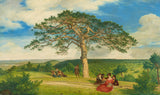 路德維希·費迪南德·施諾爾·馮·卡羅爾斯菲爾德-1838-布魯爾附近的寬鬆樹-模型藝術印刷品美術複製品牆藝術 ID-a66txnt5c