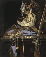 willem-van-aelst-1664-tihožitje-z-lovsko-opremo-umetniški-tisk-likovna-reprodukcija-stenske-art-id-a66uhjjqz