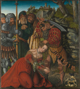 卢卡斯·克拉纳赫长老 1510 圣芭芭拉殉难艺术印刷品美术复制品墙艺术 id-a676jhfr0