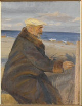 anna-ancher-1901-michael-ancher-schilderij-aan-de-wal-kunstprint-fine-art-reproductie-muurkunst-id-a69r74jl1