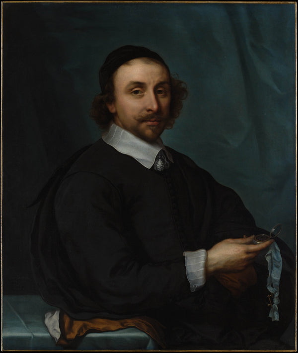 cornelis-jonson-van-ceulen-the-younger-1657-portrait-of-a-man-with-a-watch-art-print-fine-art-reproduction-wall-art-id-a6dq9ymj1