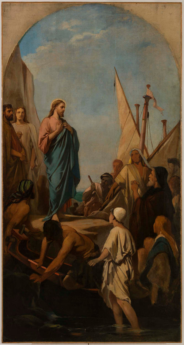 camille-chazal-1863-sketch-for-saint-louis-en-lile-christ-preaching-art-print-fine-art-reproduction-wall-art