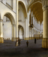 艾萨克·范·尼克伦1699-圣巴沃哈莱姆教堂的内部艺术印刷精美的艺术复制品墙艺术ida6eptcxy2