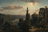 海因里希·路易斯·西奥多·古里特1850在阿尔巴山丘附近的尼米的看法在罗马附近艺术印刷精美的艺术复制品墙艺术ida6et1uda7