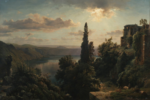 heinrich-louis-theodor-gurlitt-1850-view-of-nemi-in-the-alban-hills-near-rome-art-print-fine-art-reproduction-wall-art-id-a6et1uda7