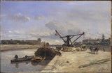 Johan Barthold-Jongkind-1854-view-from-the-quai-dorsay-art-print-fine-art-reprodukčnej-wall-art-id-a6f4s41eh