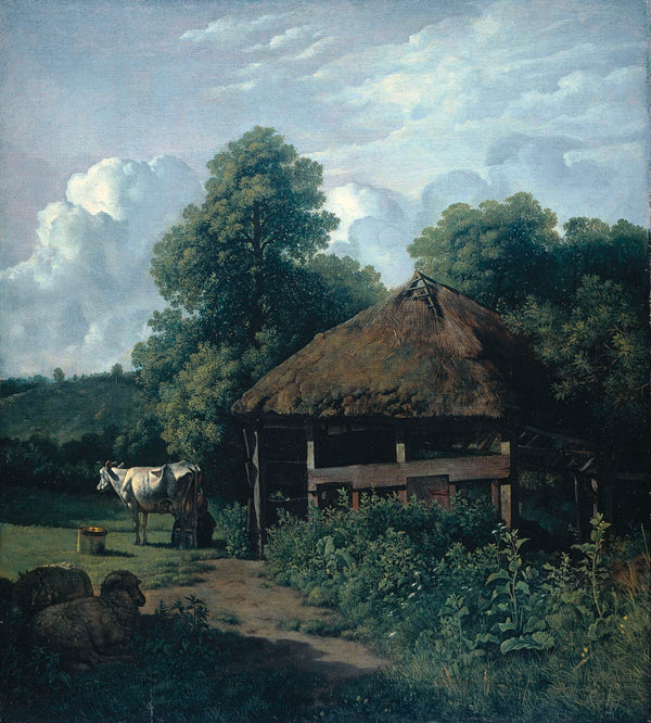 wouter-johannes-van-troostwijk-1805-farm-building-in-gelderland-art-print-fine-art-reproduction-wall-art-id-a6g1k7sk7