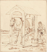 johannes-vinkeles-1793-podkuwanie-konia-artystyka-reprodukcja-sztuki-sztuki-ściennej-id-a6hinhg0h