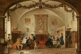 cornelis-troost-1747-stražarnica-scena-umetnost-tisk-likovna-reprodukcija-stena-umetnost-id-a6hmg2i1r