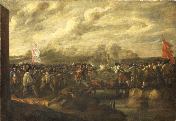 unknown-1627-infantry-battle-at-a-bridge-art-print-fine-art-reproduction-wall-art-id-a6i3qtd9h